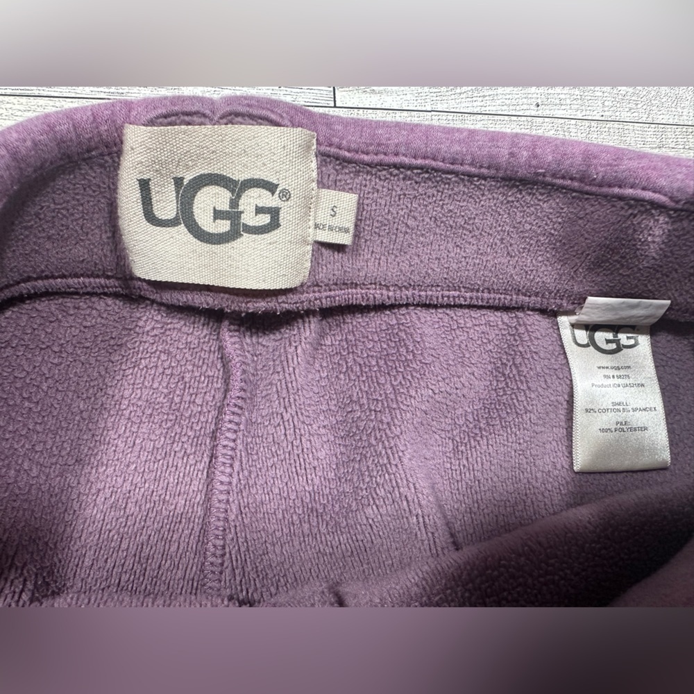 UGG Sz Small Purple Sweatpants Joggers Lounge Wear Comfy Fleece Lining - Picture 8 of 11